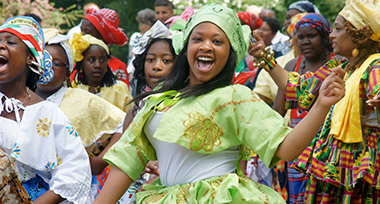 Verkleed personeel bij het Afrika Museum